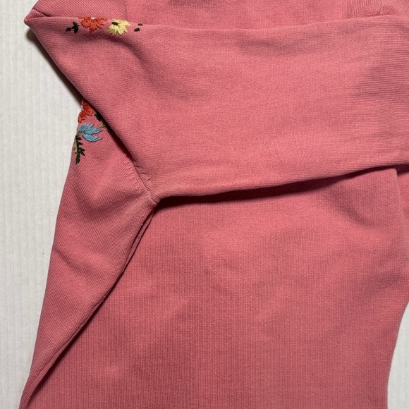 BETSEY JOHNSON Y2K Black Label Pink Floral Embroidered Scoop Neck Cardigan M - Picture 14 of 14